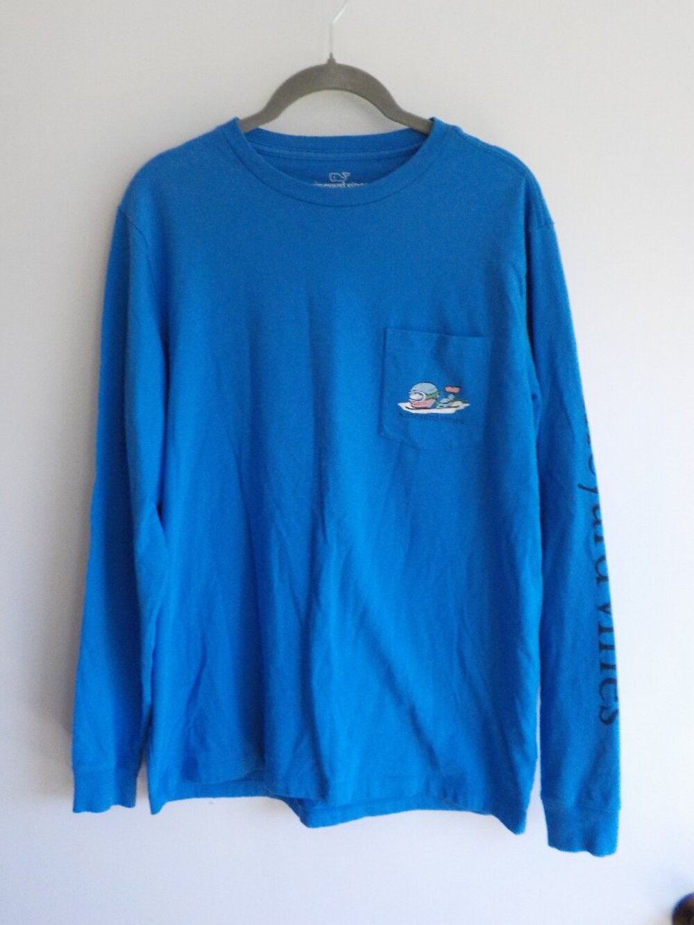 Vineyard Vines Shirt - Small - COTTON Blue Long Sleeve (848)
